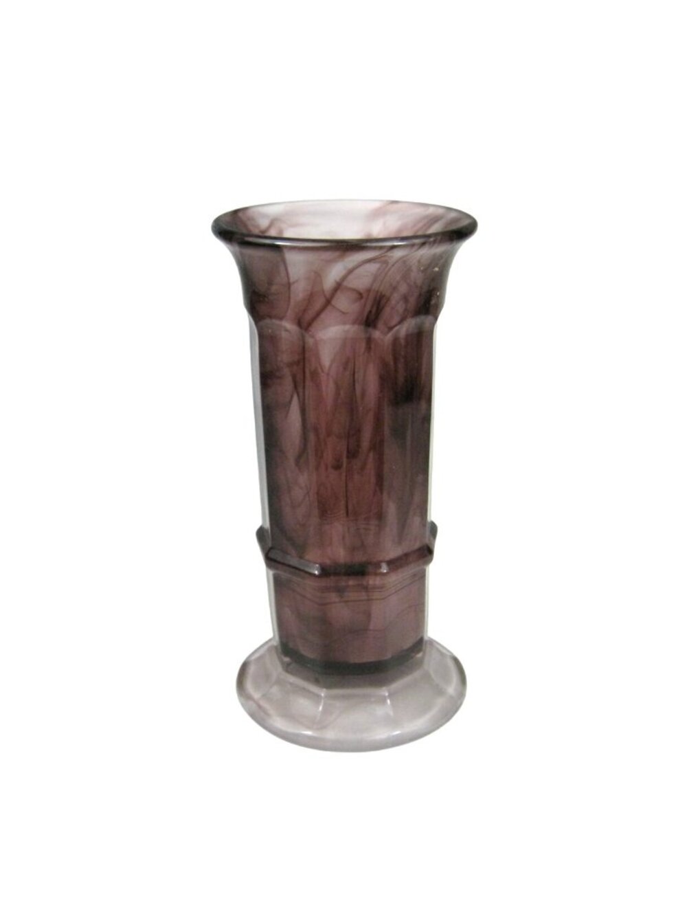 Davidsons Purple Cloud Glass Vase Art Deco Style Vintage